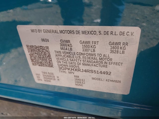 3GPKHXRJ4RS514492 Honda x0c+ec5