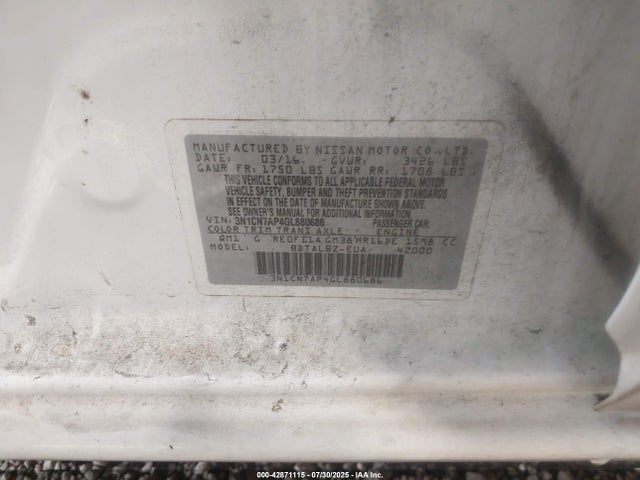 3N1CN7AP4GL880686 Nissan Versa