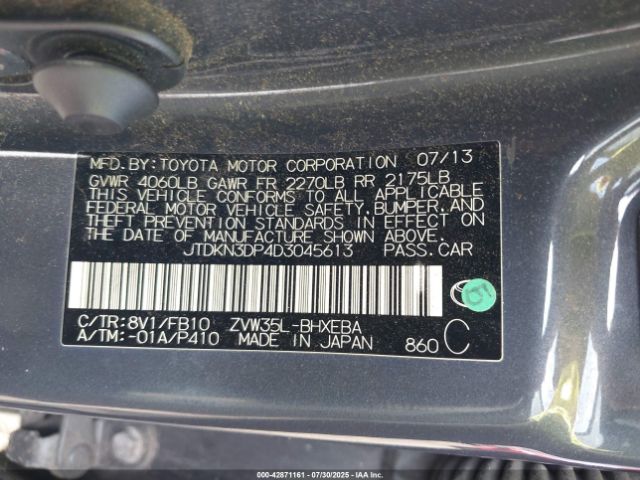 2013 TOYOTA PRIUS PLUG-IN JTDKN3DP4D3045613 Photo 8