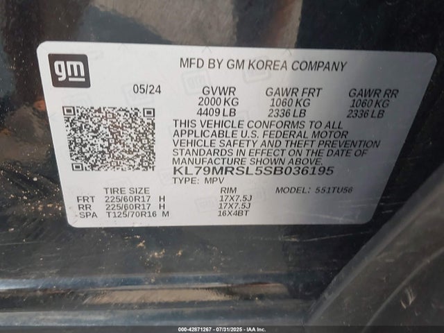 KL79MRSL5SB036195 Chevrolet l3t