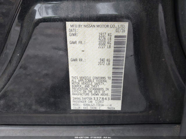 1N4AL3AP7GN337843 Nissan Altima