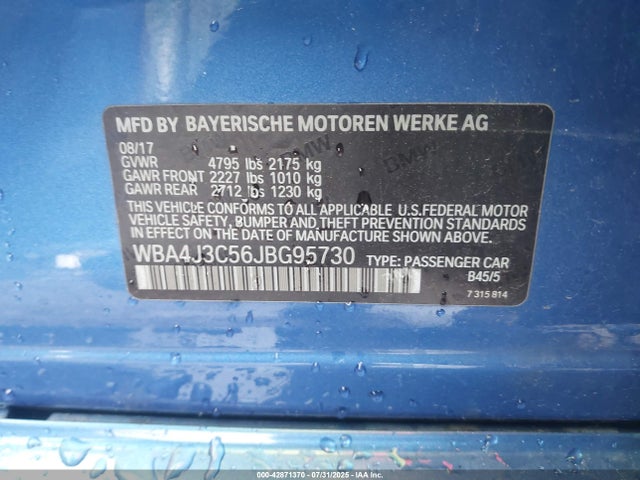 WBA4J3C56JBG95730 BMW 430I