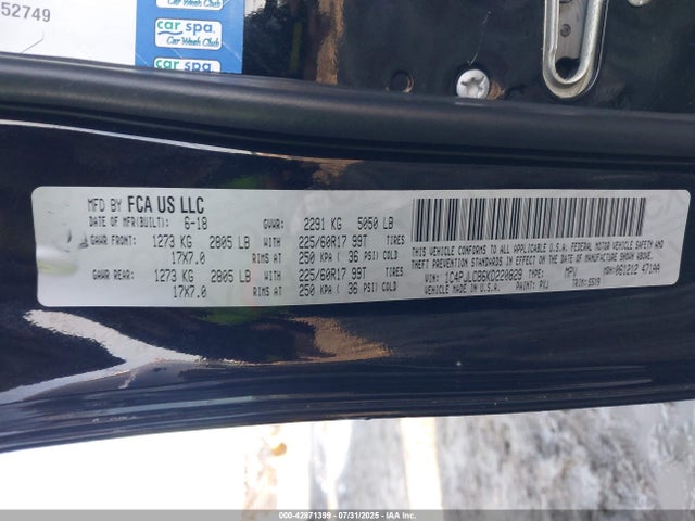 Jeep Cherokee 2019 1C4PJLCB6KD220829 Image 9