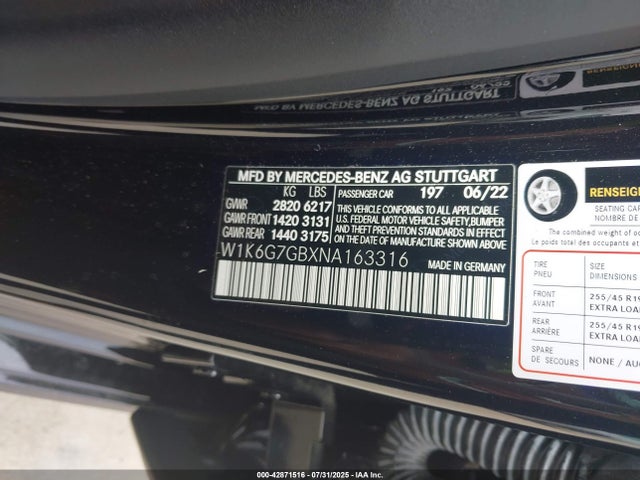 W1K6G7GBXNA163316 Mercedes-Benz m176