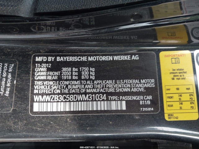 2013 MINI COUNTRYMAN WMWZB3C58DWM31034 Photo 8