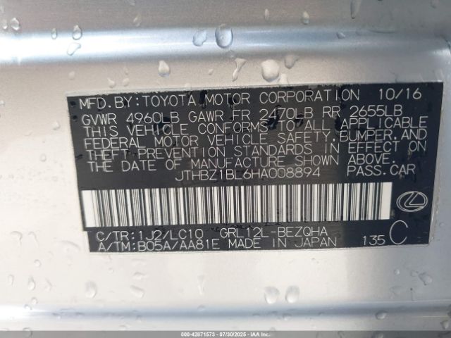 2017 LEXUS GS 350 JTHBZ1BL6HA008894 Photo 8