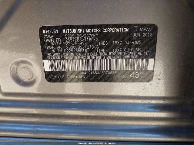JA4J24A5XJZ070838 Mitsubishi s61 - y61