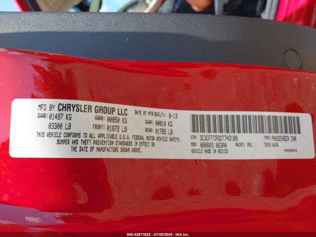 2013 FIAT 500 3C3CFFCR3DT743189 Photo 8