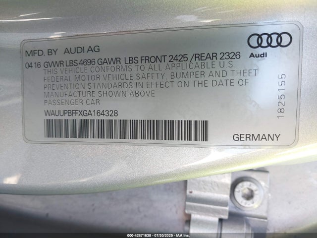2016 AUDI A3 E-TRON WAUUPBFFXGA164328 Photo 8