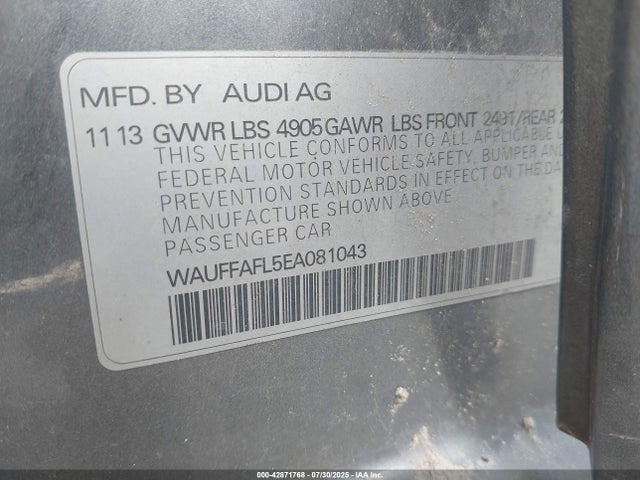2014 AUDI A4 WAUFFAFL5EA081043 Photo 8
