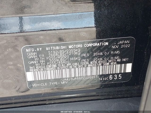 2023 MITSUBISHI OUTLANDER JA4J3UA86PZ026657 Photo 8