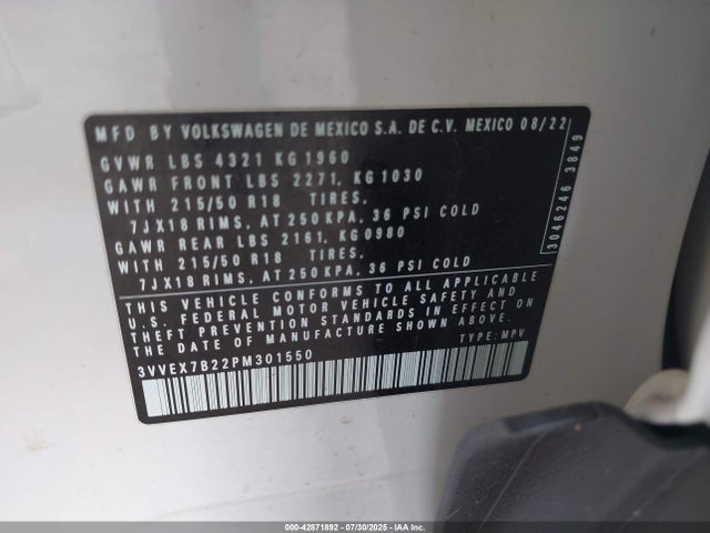 Volkswagen tsi 2023 3VVEX7B22PM301550 Image 9