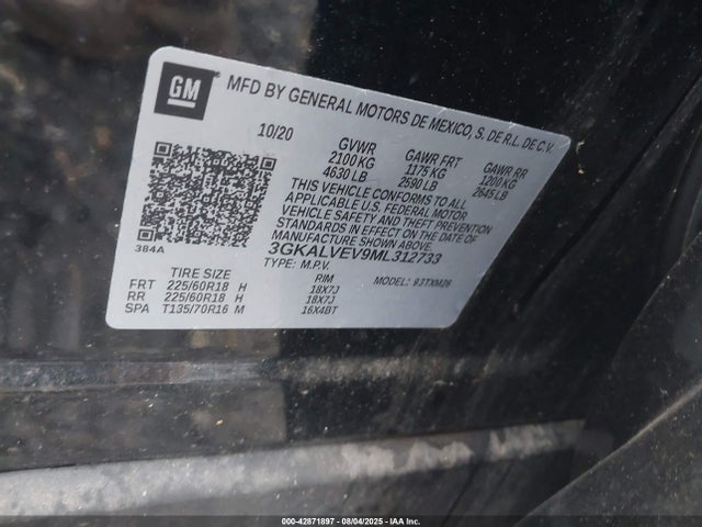 3GKALVEV9ML312733 GMC lyx