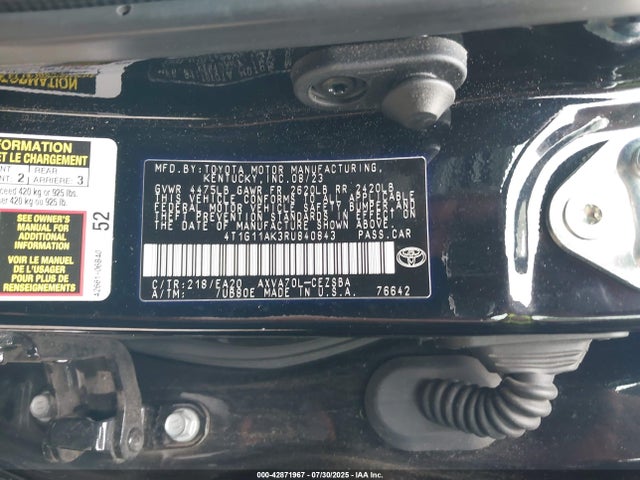 4T1G11AK3RU840843 Toyota a25a-fks