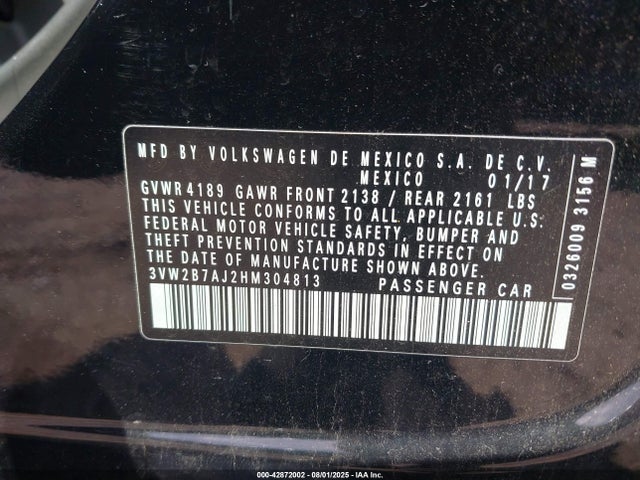 Volkswagen 1.4 tsi 2017 3VW2B7AJ2HM304813 Image 9