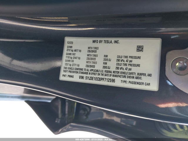 2023 TESLA MODEL 3 5YJ3E1EC8PF712596 Photo 8