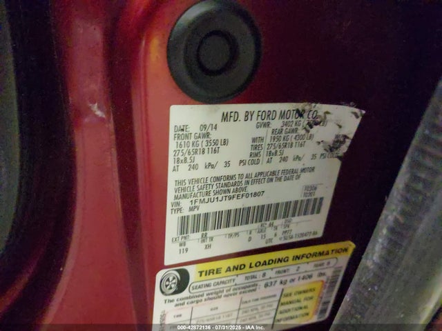 Ford 2015 2015 1FMJU1JT9FEF01807 Image 18
