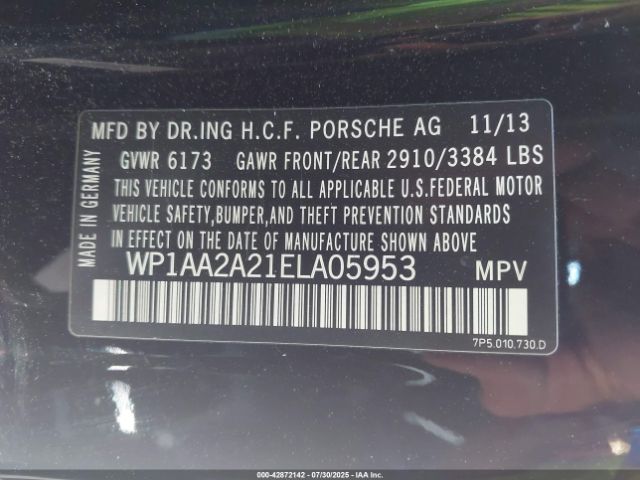 2014 PORSCHE CAYENNE WP1AA2A21ELA05953 Photo 8