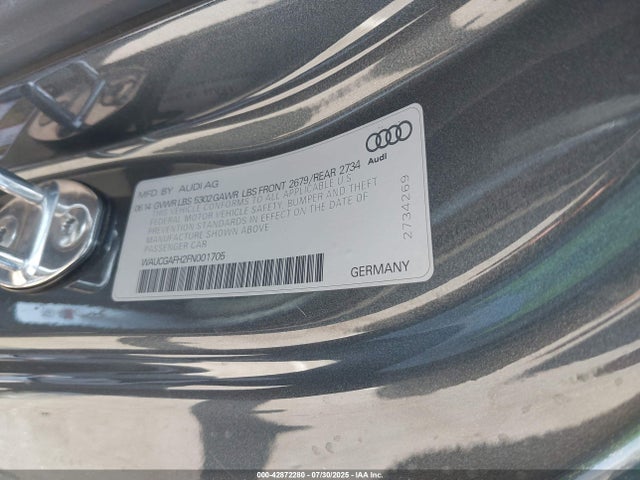 2015 AUDI S5 WAUCGAFH2FN001705 Photo 8