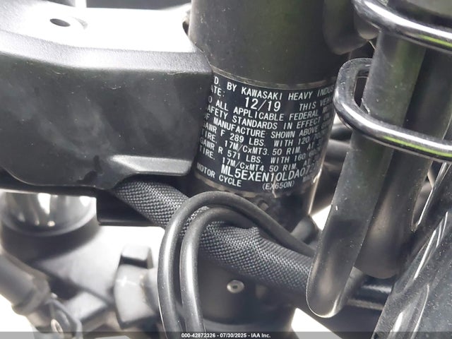 2020 Kawasaki Ex650 N მანქანა იყიდება აუქციონზე, vin: ML5EXEN10LDA07220, აუქციონის ნომერი: 42872326