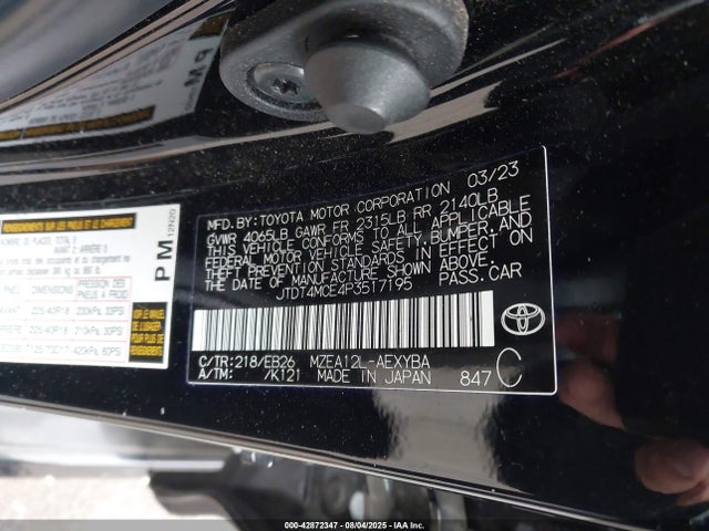 JTDT4MCE4P3517195 Toyota m20a-fks