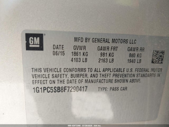 1G1PC5SB8F7290417 Chevrolet LUV