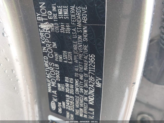 KIA dohc gdi gamma 2015 KNDJN2A28F7112966 Image 9