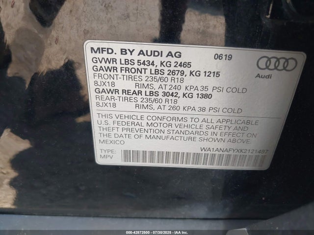 2019 AUDI Q5 WA1ANAFYXK2121497 Photo 8