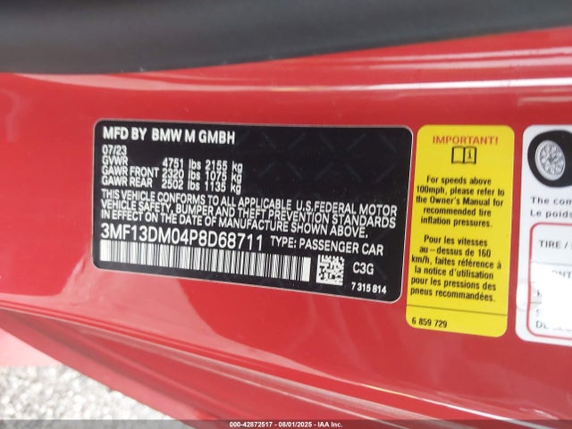 3MF13DM04P8D68711 BMW 2023
