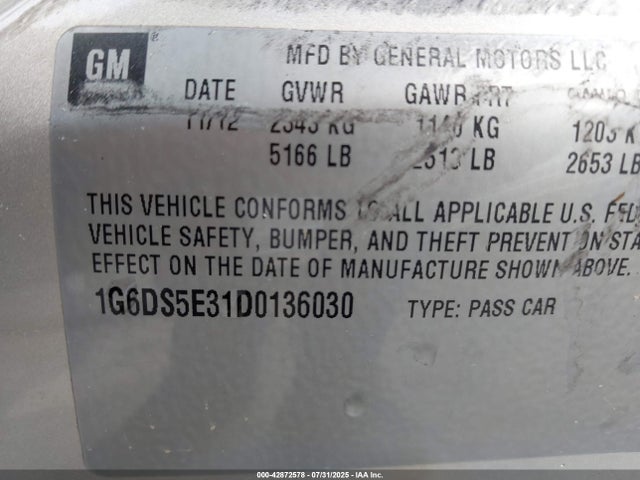 2013 CADILLAC CTS 1G6DS5E31D0136030 Photo 8