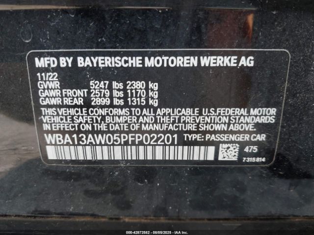 2023 BMW M440I GRAN COUPE WBA13AW05PFP02201 Photo 8