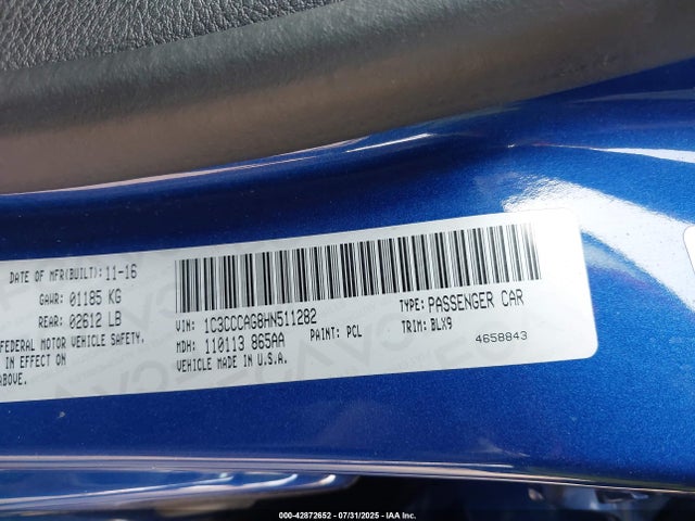 Chrysler 200 Limited Platinum 2017 1C3CCCAG8HN511282 Image 9