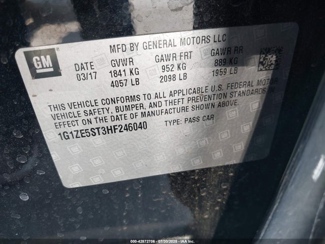 1G1ZE5ST3HF246040 Chevrolet lfv - di: direct injection, vvt: variable valve timing, gen 1