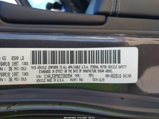 Jeep Grand Cherokee 2014 1C4RJEBM9EC582994 Image 9