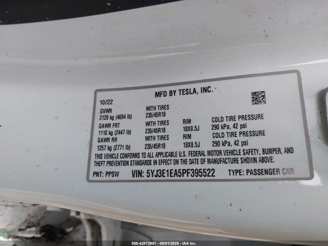 2023 TESLA MODEL 3 5YJ3E1EA5PF395522 Photo 8