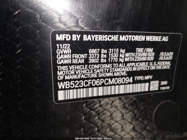 WB523CF06PCM08094 BMW Ix