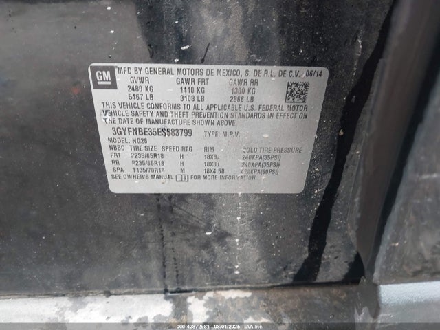 2014 CADILLAC SRX 3GYFNBE35ES683799 Photo 8