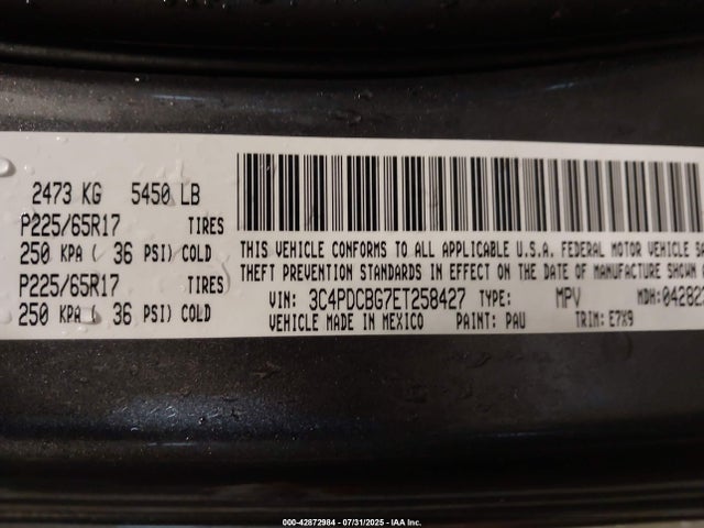 3C4PDCBG7ET258427 Dodge 2014