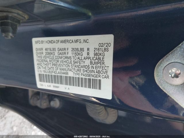 2020 ACURA TLX 19UUB2F42LA004486 Photo 8