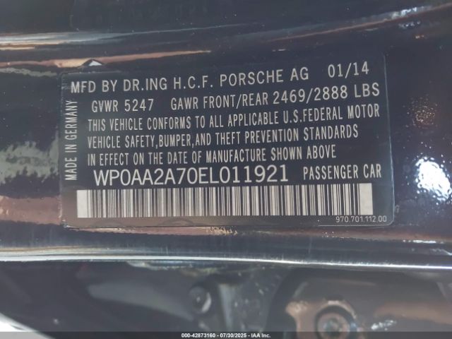 2014 PORSCHE PANAMERA WP0AA2A70EL011921 Photo 8