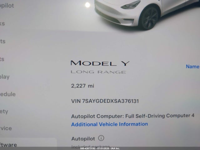 2025 TESLA MODEL Y 7SAYGDEDXSA376131 Photo 6
