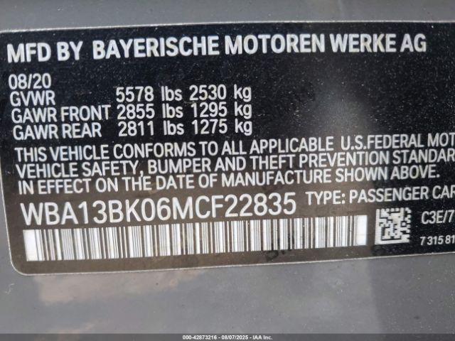 2021 BMW M550I WBA13BK06MCF22835 Photo 8