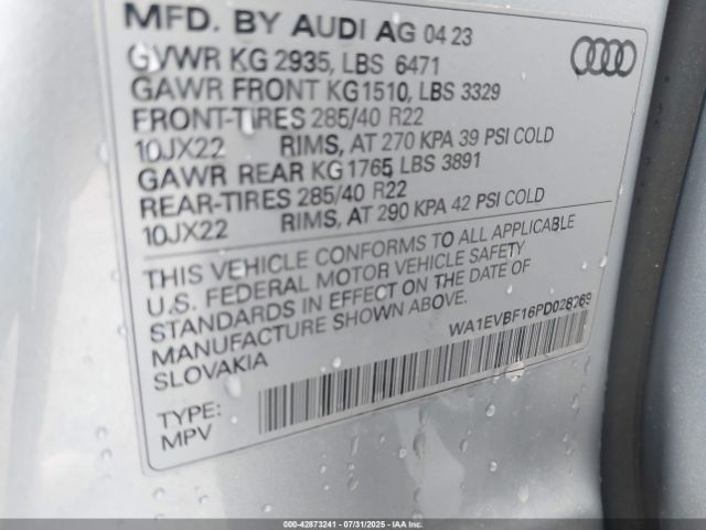 2023 AUDI Q8 WA1EVBF16PD028269 Photo 8