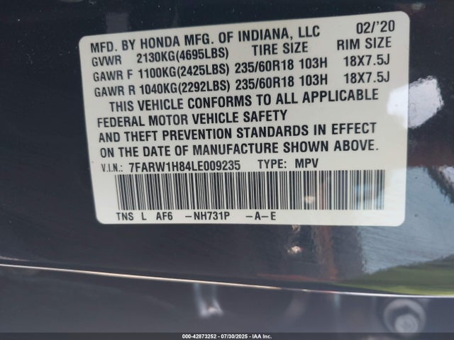 Honda l15be 2020 7FARW1H84LE009235 Image 9