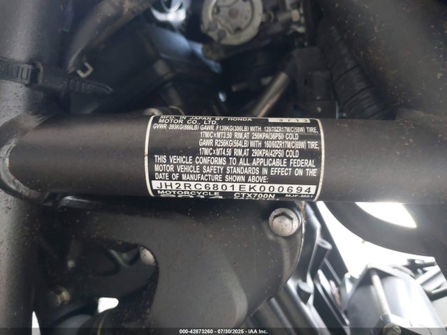 2014 HONDA CTX700 JH2RC6801EK000694 Photo 9