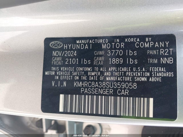 Hyundai mpi gamma ii 2025 KMHRC8A38SU359058 Image 9