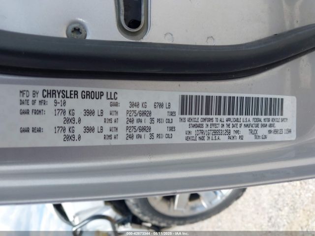 2011 RAM RAM 1500 1D7RV1GT2BS531258 Photo 8