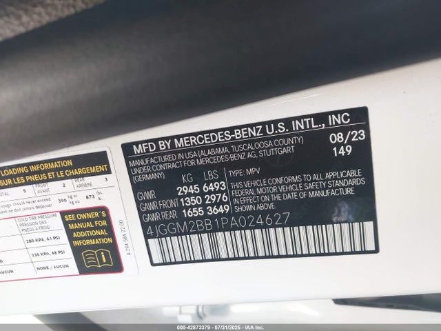 Mercedes-Benz ed 2023 4JGGM2BB1PA024627 Image 9