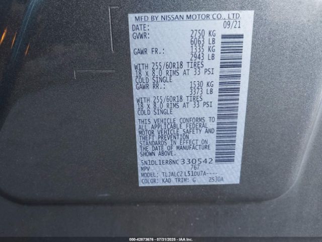 2022 INFINITI QX60 5N1DL1ER8NC330542 Photo 8