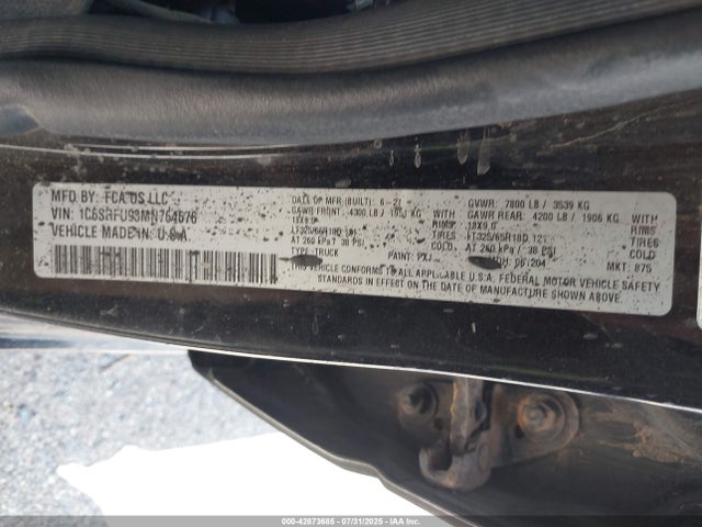 RAM 1500 2021 1C6SRFU93MN764676 Image 9